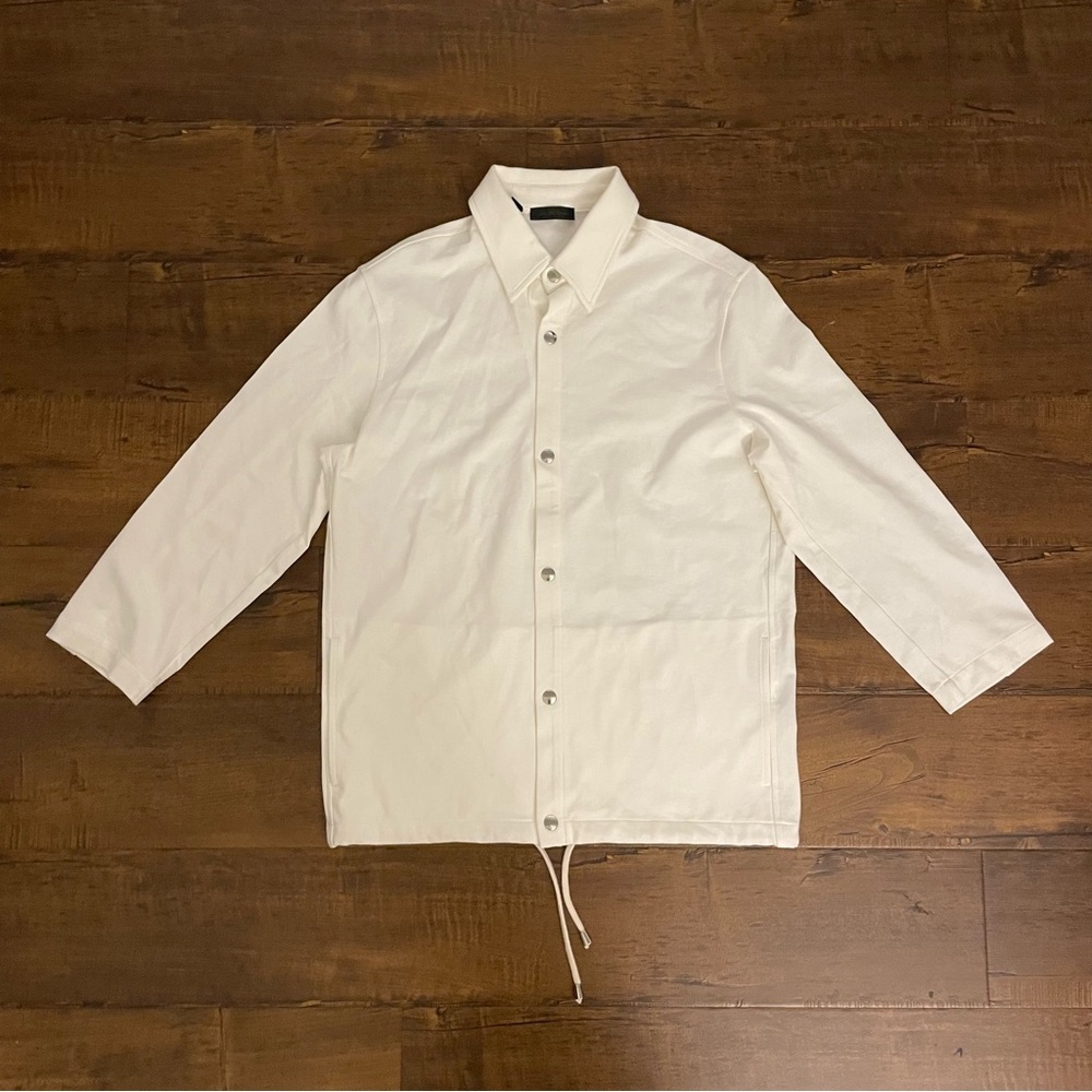 Saks Fifth Avenue Made in Italy White Coach Jacket Size Small Women
